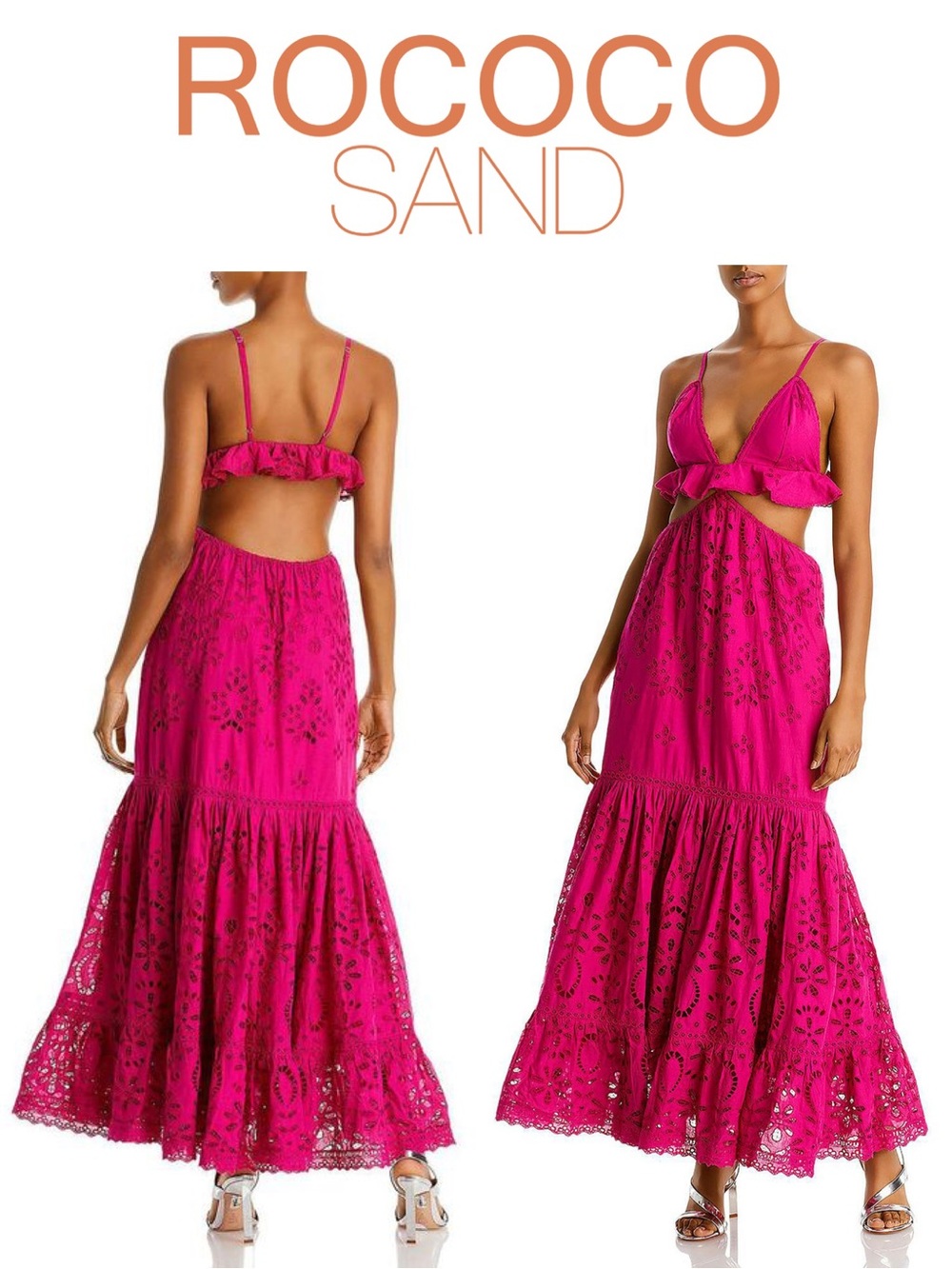 ROCOCO SAND Sasha Schiffli Maxi Dress